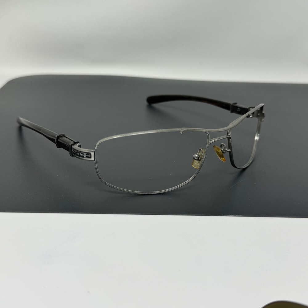 Chrome Hearts Gigantor silver with Mahogany Wood Sunglasses or eyeglasses frame